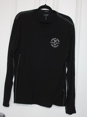 Armani Jeans Long Sleeve Tee – Black Logo Graphic – Fits Men’s Medium (Tag XL)